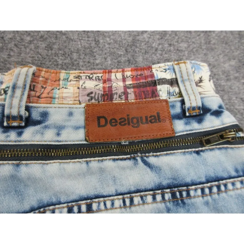 Desigual Pants Mens 36 Blue‎ Denim Jeans Straight Regular Fit Button Fly 36X31